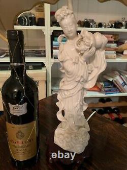 Pair of Magnificent Chinese Blanc de Chine Guan Yin Table Lamps