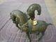 Qing Dynasty Reproduction Bronze Gilt Horse Statue/ Sculpture A Pair