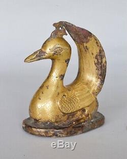 RARE Chinese Gilt Figure of Seated Bird, Han dynasty (206BC 220AD)