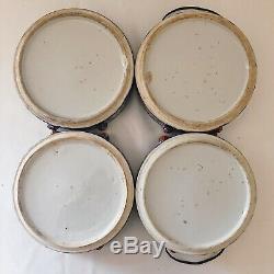 RARE FINE Antique Chinese Famille Rose Porcelain Stacking Bowls