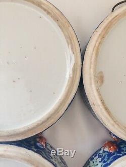 RARE FINE Antique Chinese Famille Rose Porcelain Stacking Bowls