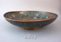 @ RARE Ming Dynasty Cloisonn'e Enameled Chinese China 10 Heavy Gilt Bronze Bowl