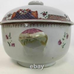 Rare Antique Chinese Porcelain Export 18th Century Covered Bowl