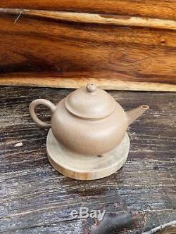 Rare Antique Chinese Yixing Pottery Teapot 3 Legs With Marked