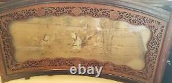 Rare Antique Hand Carved Indian Mahogany Chinese Daybed, Opium / Wedding Bed