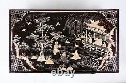 Rare Chinese Antique Lacquer Mother of Pearl Inlaid Kang Table, Qing dynasty (1)