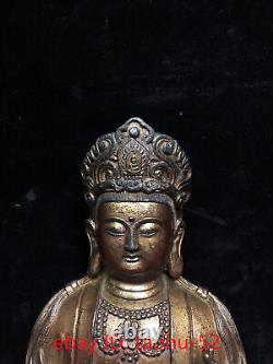 Rare Chinese antiques Tibetan Buddhism bronze guanyin bodhisattva Buddha statue