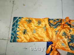 Rare Chinese old Antique silk hand made dragon robe clothes
