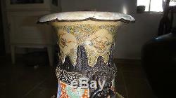 Scarce Huge 23 Famille Rose Antique Chinese Export Porcelain Vases China Vase