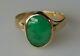 Superb Antique 18k Solid Gold Imperial Jadeite/jade Ring Chinese Early 20c 3.3g