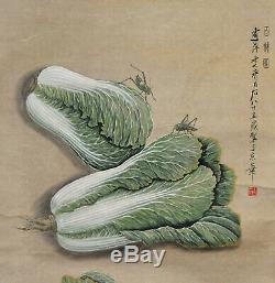 Superb Chinese Watercolor Hundred Treasure Hanging Scroll Painting Qi Baishi
