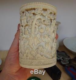 Top Quality Antique Cantonese Carved Brush Pot