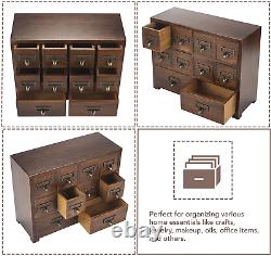 Traditional Solid Wood Small Chinese Medicine Cabinet Storage Apothecary Drawer