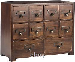 Traditional Solid Wood Small Chinese Medicine Cabinet Storage Apothecary Drawer