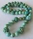 Turquoise Carved Dragon Bead Necklace Vintage Chinese Jewelry Lot