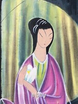 Unusual Chinese Scroll Painting beauty portrait Lin Fengmian 002498