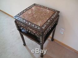Very Fine 18-19th Century Qing Dyn. Chinese Rosewood Mother of Pearl Inlay Table