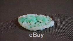 Very Fine Chinese Ming Dynasty Apple Green Jade Pendant High Quality Detail