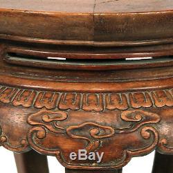 Very Rare Chinese Fine Pair Huanghuali Demilune Tables & Four Stools Hubei China