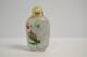 Vintage Antique Chinese Inside Reverse Hand Painted Glass Snuff Bottle Top Stick