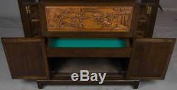 Vintage Antique Style Chinoiserie Bar Cabinet Liquor Drinks Cocktail Cupboard