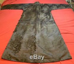 Vintage Chinese Damask Silk Woman Robe Jacket Skirt Embroidered Antique #6