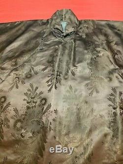 Vintage Chinese Damask Silk Woman Robe Jacket Skirt Embroidered Antique #6