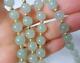 Vintage Chinese Delicate Ice Glossy White-green Jade 14k Gold Necklace Beautiful