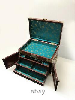 Vintage Chinese Rosewood Jewelry Box