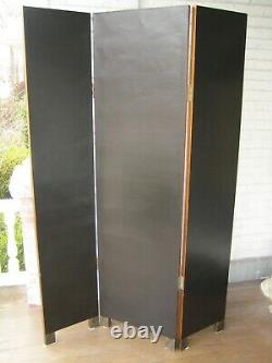 Vintage Chinese Screen 72 x 48 3 Panel Cranes Room Divider VGC