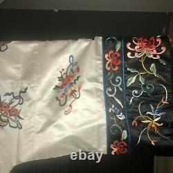 Vintage Chinese Silk Robe Hand Embroidered Asian Dress