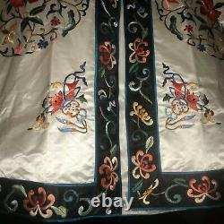 Vintage Chinese Silk Robe Hand Embroidered Asian Dress