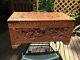 Vintage Hand Carved Chinese Art Wood Wooden Trunk/chest/box Unknown Antique
