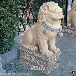 Vintage Style Giant Chinese Indigo Foo Dog Fu Dog sculpture Forbidden city