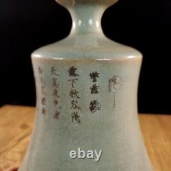10.3 Chinese Antique Porcelaine Song Dynastie Ru Four Glaçure Cyan Crique De Glace Vase