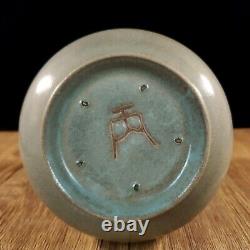 10.3 Chinese Antique Porcelaine Song Dynastie Ru Four Glaçure Cyan Crique De Glace Vase