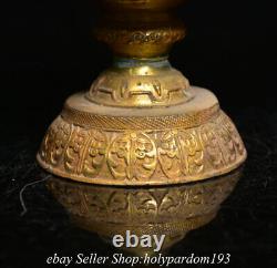 10 Ancien brûleur d'encens en bronze doré de la dynastie des lions chinois