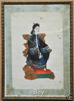 10 Antiquités Chinoises Chine Aquarelle De La Dynastie Qing, Peindre Du Riz Sunqua 1850