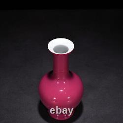 10 Porcelaine Antique Chinoise Qing Dynastie Yongzheng Marque Rouge Glaçure Vase