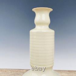 11.4 Dynastie De La Chanson Chinoise De Porcelaine Ding Kiln Songhuizong Marque Vase Blanc Doré