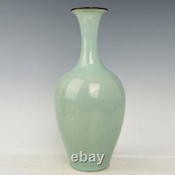 11.4 Musée Chinois De La Dynastie De La Chanson De Porcelaine Ancienne Marque Ru Four Cyan Crique De Glace Vase