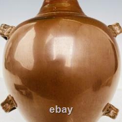 11.6 Antique Chinois Porcelaine Chant Dynastie Ding Kiln Zijin Glaçure Four Oreille Vase