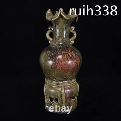 11.6 Old Chinese Song Dynasty Jun Four Sculpture De Porcelaine Double Bouteille D'oreille