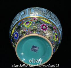 11.6 Vase De Bouteille Pour Le Visage De La Fleur De Porcelaine De Gilt, Marque Qianlong