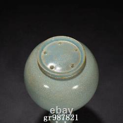 11 Chinese Porcelaine Song Dynastie Ru Four Cyan Glaze Glace De Glace Yuhuchun Vase