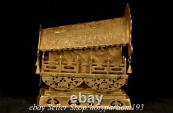 11 Old Chinese Bronze 24k Gold Gilt Dynasty Ensemble De Statue De L'empereur Humain Coffin