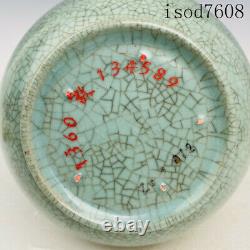 11antique Chinese Song Dynastie Ru Porcelaine Vase Glaçure Bleu Vases