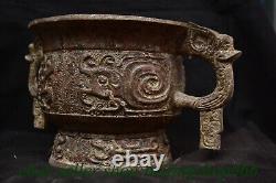 12.2 Ancien vase à éléphant en bronze chinois de la dynastie des ustensiles de cuisine