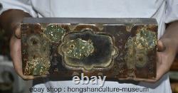 12 Anciennes sculptures en jade Hetian chinois de la dynastie des pierres à encre en forme de pierre à encre