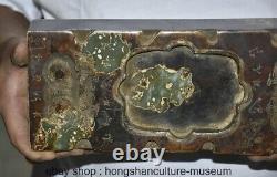 12 Anciennes sculptures en jade Hetian chinois de la dynastie des pierres à encre en forme de pierre à encre